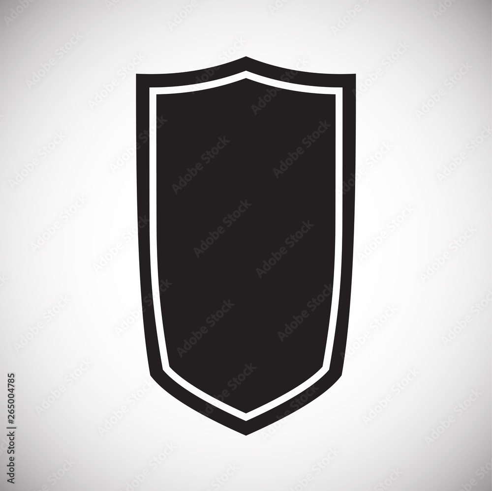 Shield icon on background for graphic and web design. Simple vector sign. Internet concept symbol for website button or mobile app. Shield icon on background for graphic and web design. Simple vector sign. Internet concept symbol for website button or mobile app.