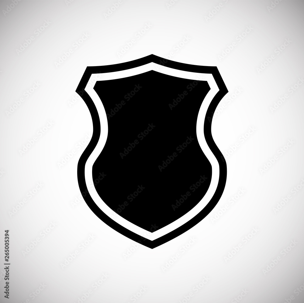 Shield icon on background for graphic and web design. Simple vector sign. Internet concept symbol for website button or mobile app.