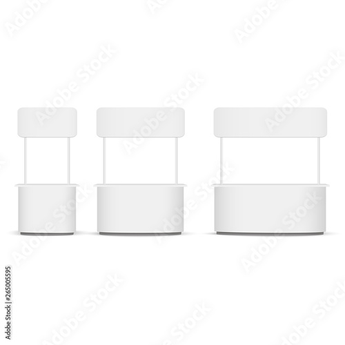 Blank promotion stand on a white background. Vector illustration