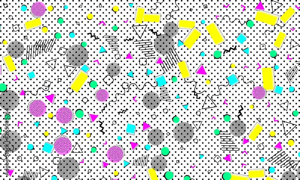 Pop art color background. Memphis pattern Pop art color background. Memphis pattern