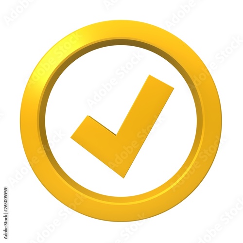 yellow check mark circle