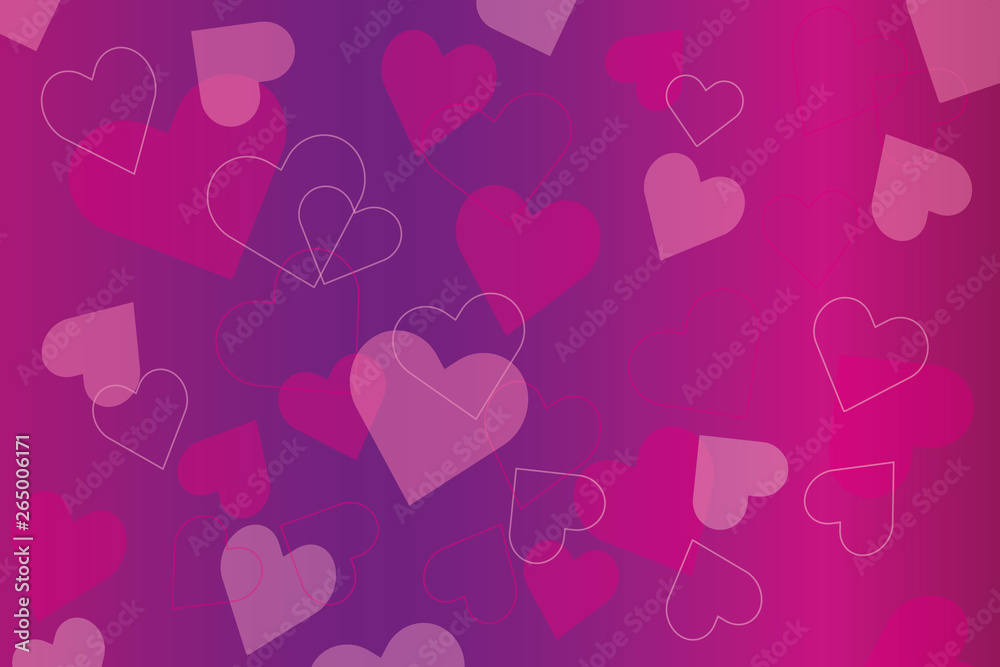 hearts on dark pink and purple background