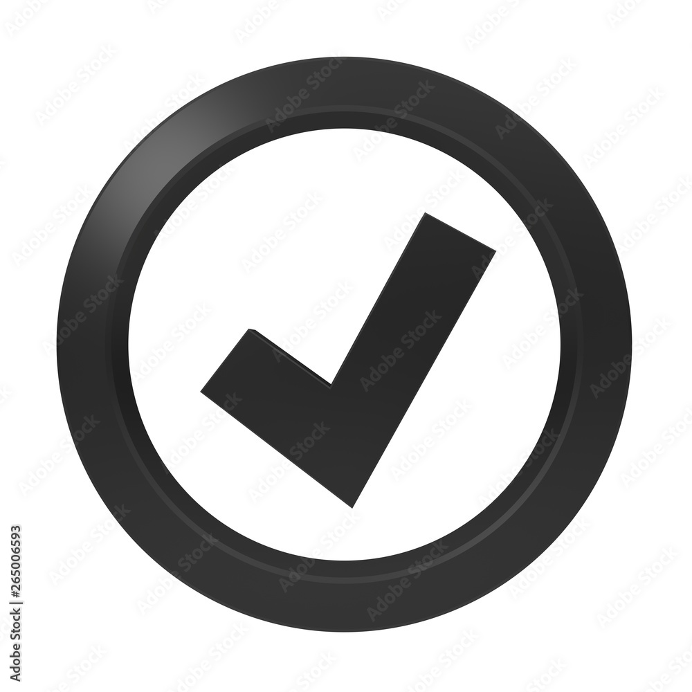 check mark tick icon ok sign symbol black 3d render graphic isolated on white background in high resolution check mark tick icon ok sign symbol black 3d render graphic isolated on white background in high resolution
