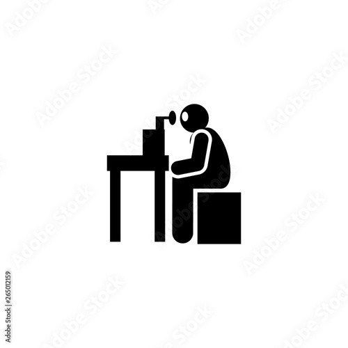 Check, eye, machine, optician icon. Element of cancer icon. Premium quality graphic design icon. Signs and symbols collection icon for websites