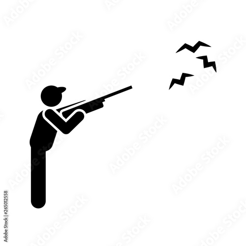 Birds, hunter, man icon. Element of gardening icon. Premium quality graphic design icon. Signs and symbols collection icon for websites, web design, mobile app