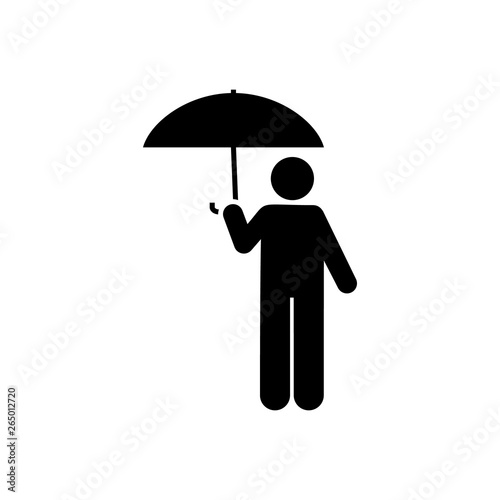 Umbrella, man icon. Element of man with random object icon. Premium quality graphic design icon. Signs and symbols collection icon for websites, web design © rashadaliyev