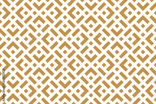 Abstract geometric pattern. A seamless vector background. White and gold ornament. Graphic modern pattern. Simple lattice graphic design