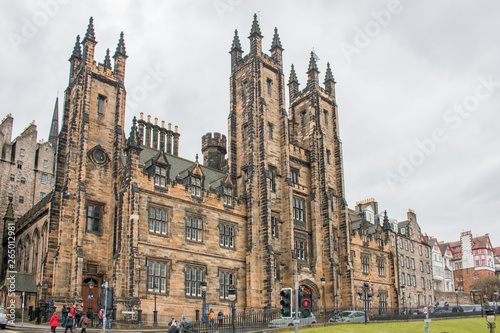 Obraz na płótnie The University of Edinburgh New College Edinburgh Mound Pl Scotland Great Britain w salonie