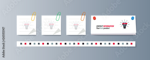 Set of brochures for marketing the promotion goods and services on market