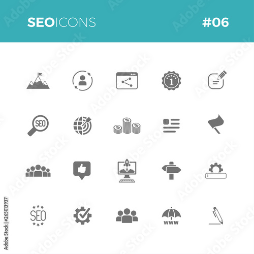 Seo icons set #06