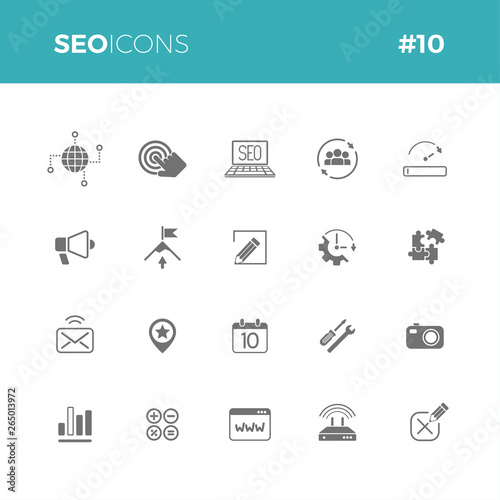 Seo icons set #10