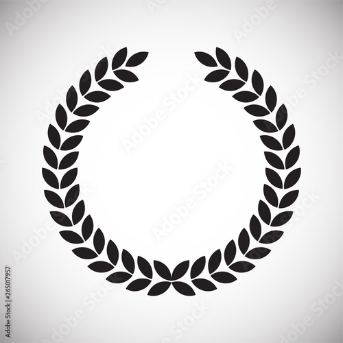 Wreath icon on background for graphic and web design. Simple vector sign. Internet concept symbol for website button or mobile app.