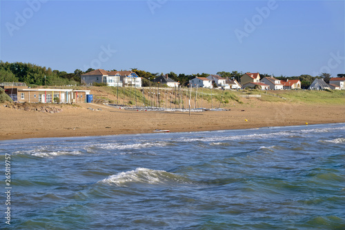 Beach view of the sea of Saint-Michel-Chef-Chef, commune in the Loire-Atlantique department in western France. photo