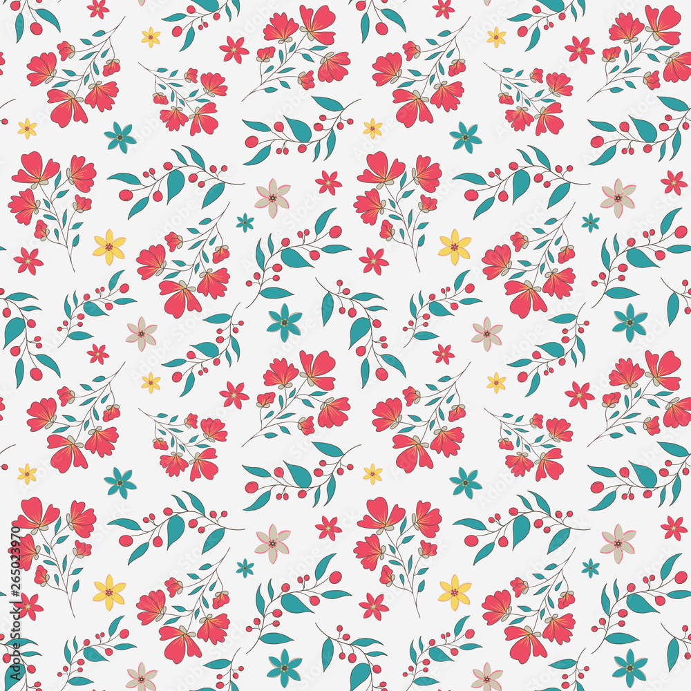 Floral vector seamless pattern