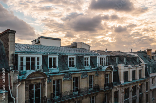 Windows of Parisian Houses in Paris, France