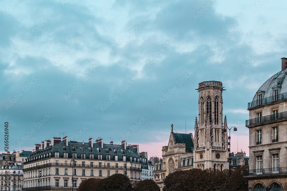 Sunset in Paris, France, Europe