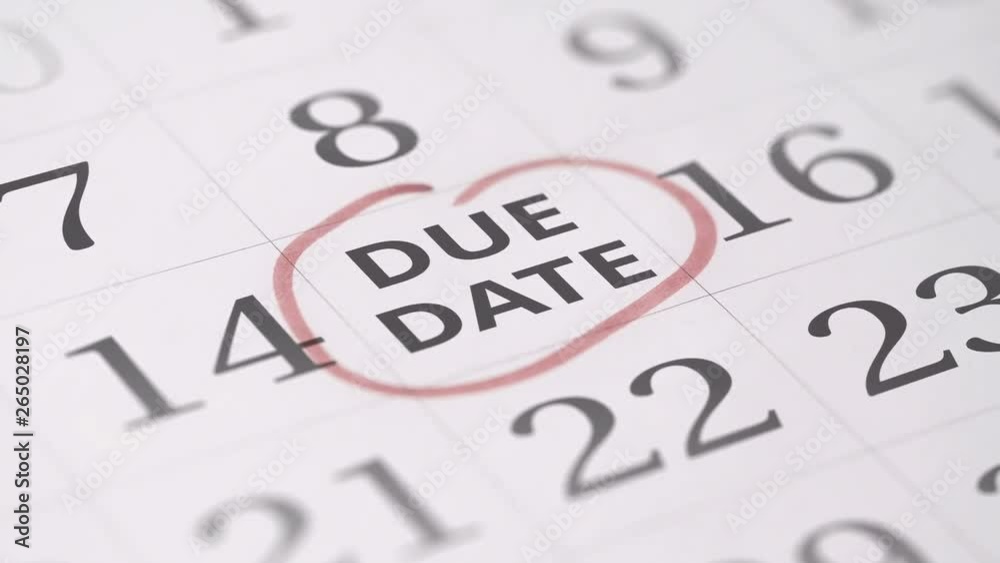 Marked the fifteenth 15 day of a month in the calendar transforms into DUE DATE reminder