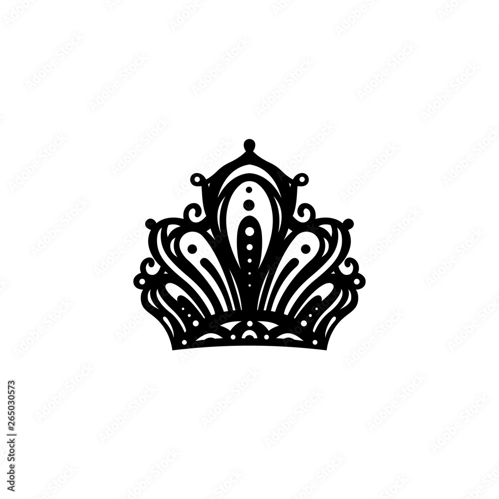 Black silhouette of a crown