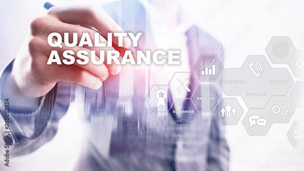 The Concept of Quality Assurance and Impact on Businesses. Quality control. Service Guarantee. Mixed media. The Concept of Quality Assurance and Impact on Businesses. Quality control. Service Guarantee. Mixed media.