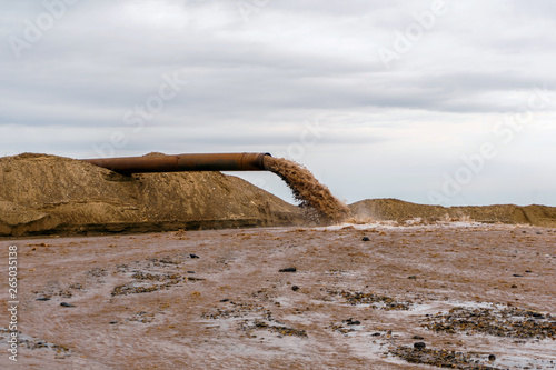 Fototapet industrial slurry pipeline