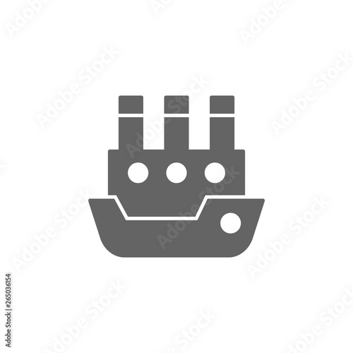 Ship, steamboat, steamship, vessel icon. Element of simple transport icon. Premium quality graphic design icon. Signs and symbols collection icon for websites