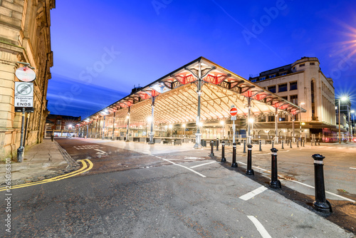 The covered market hall in the town of Preston, Lancashire. photo