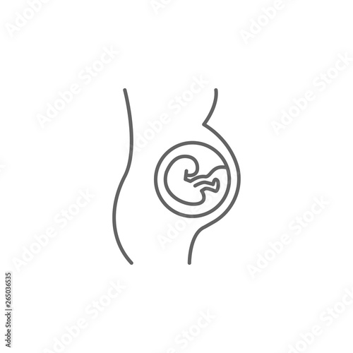 Artificial insemination, abdominal icon. Element of artificial insemination icon. Thin line icon for website design and development, app development. Premium icon