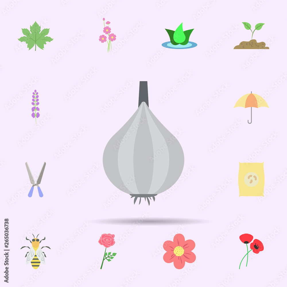 Bulb of plant colored icon. Universal set of nature for website design and development, app development Bulb of plant colored icon. Universal set of nature for website design and development, app development