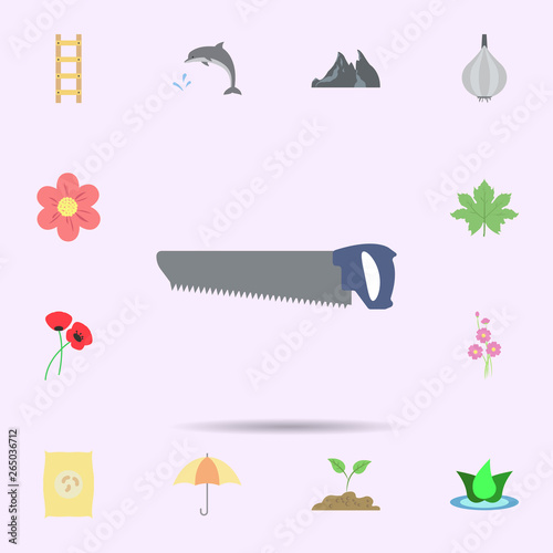 Saw colored icon. Universal set of nature for website design and development, app development