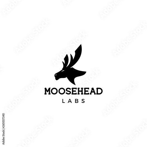 Moose Head Laboratory Logo Design Inspiration custom logo design