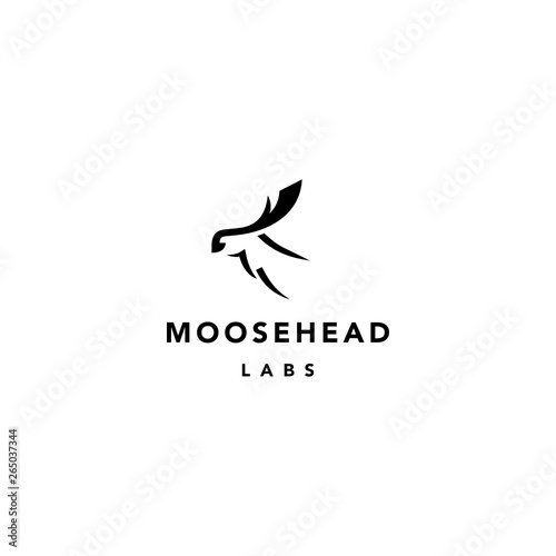 Moose Head Laboratory Logo Design Inspiration custom logo design vector