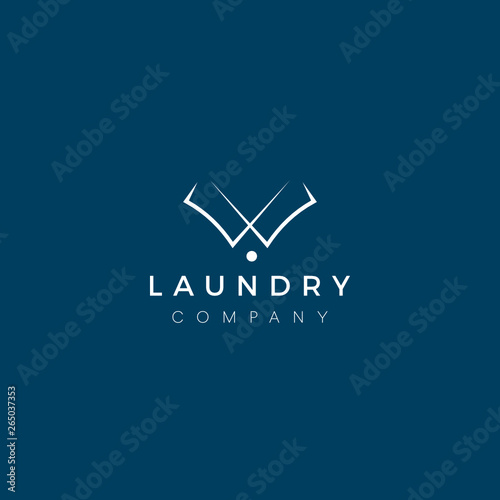 Simple neat Laundry Logo Design vector  Inspiration custom logo design