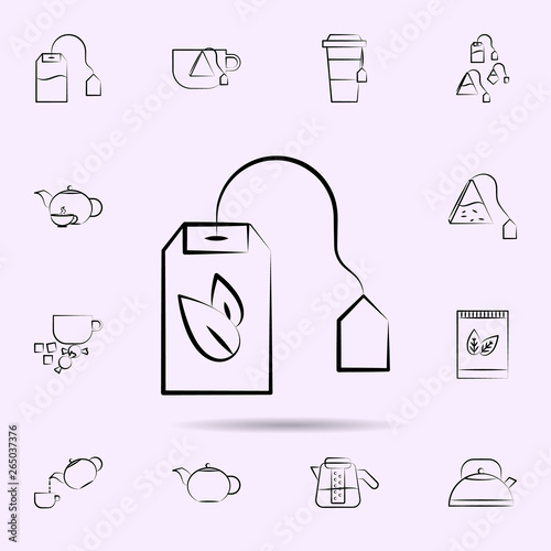 Tea bag icon. Universal set of tea for website design and development, app development