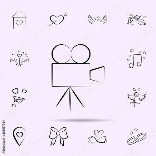Camera icon. Universal set of wedding for website design and development  app development