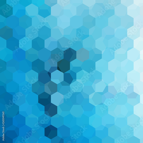 Fototapeta Naklejka Na Ścianę i Meble -  Vector background with blue hexagons. Can be used in cover design, book design, website background. Vector illustration