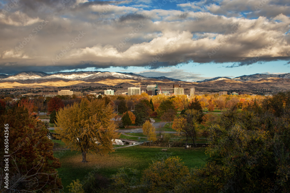 Fall colors on the Boise skyline
