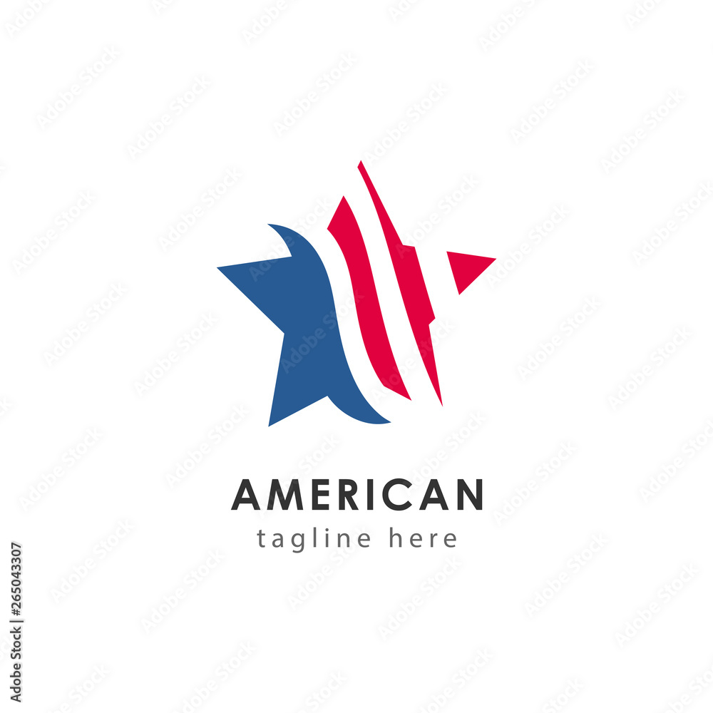 American Logo Vector Template Design Illustration American Logo Vector Template Design Illustration