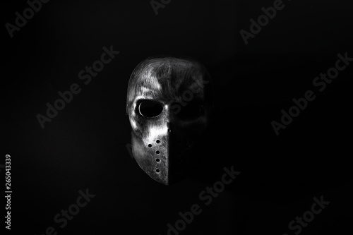 Картината върху платно high contrast haunted mask with dark filter