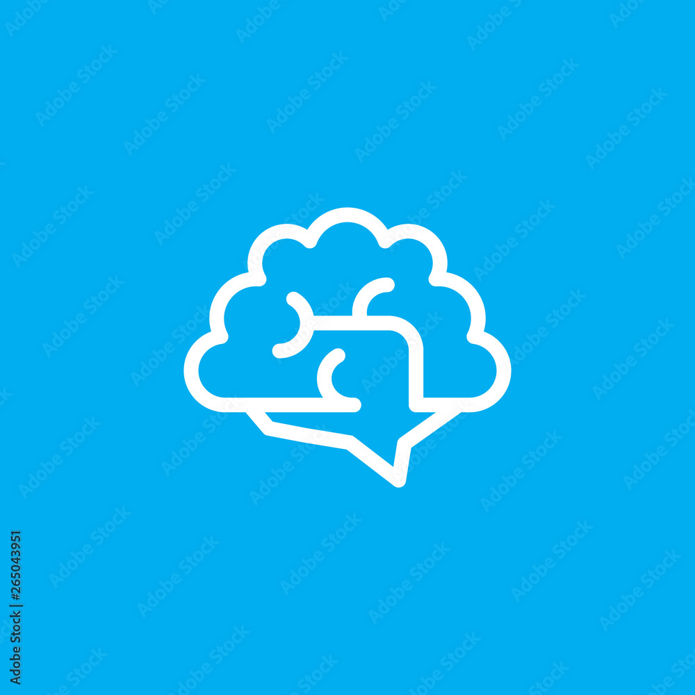Smart cloud logo template. brain tech logo template - Vector Smart cloud logo template. brain tech logo template - Vector