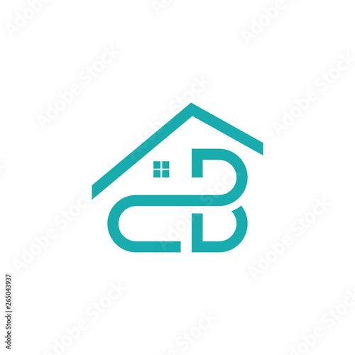Initial CB real estate logo template icon - Vector
