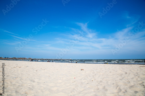 White sand and blue sea  beautiful sky