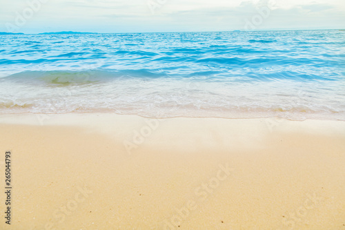 White sand and blue sea, beautiful sky