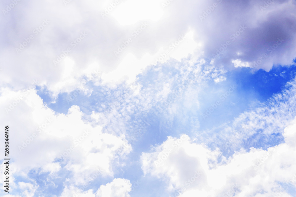 Beautiful sky with clouds, wide angle Beautiful sky with clouds, wide angle