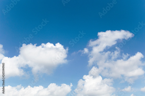 Beautiful sky with clouds, wide angle