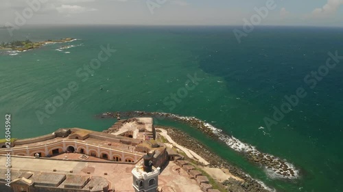 Fortress - Castillo San Felipe del Morro, Old San Juan, Puerto Rico Aerial view of the fortress at Old San Juan, Puerto Rico photo