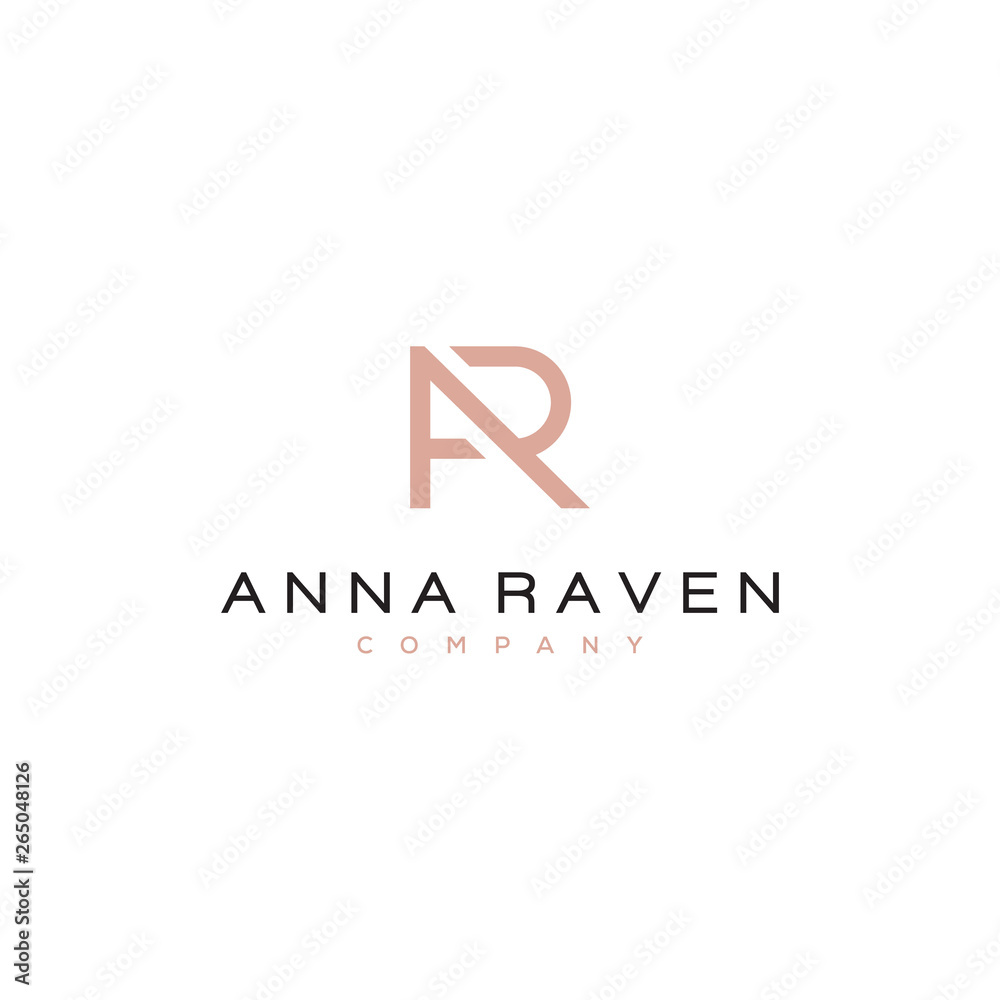 AR monogram letter logo design AR monogram letter logo design