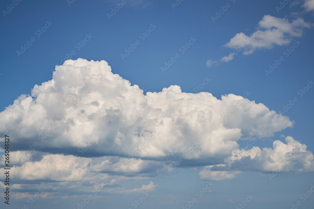 Looking up at Nice blue sky. Nice summer weather and big clouds Looking up at Nice blue sky. Nice summer weather and big clouds