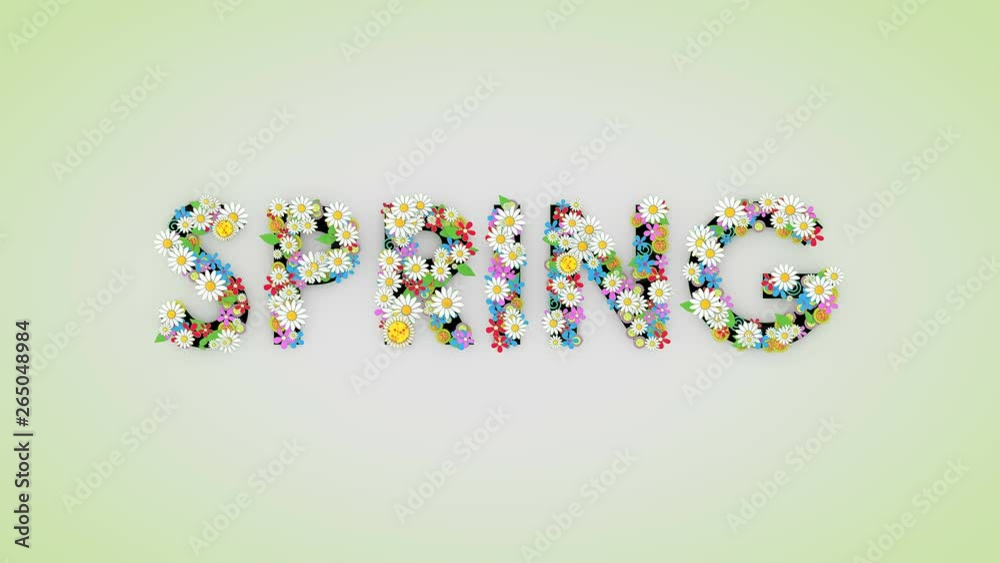 Spring season floral text animation Spring season floral text animation