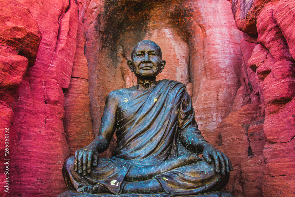 monk statue in thailand