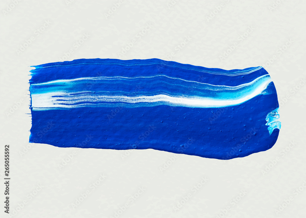 Obraz premium Blue paint brush stroke